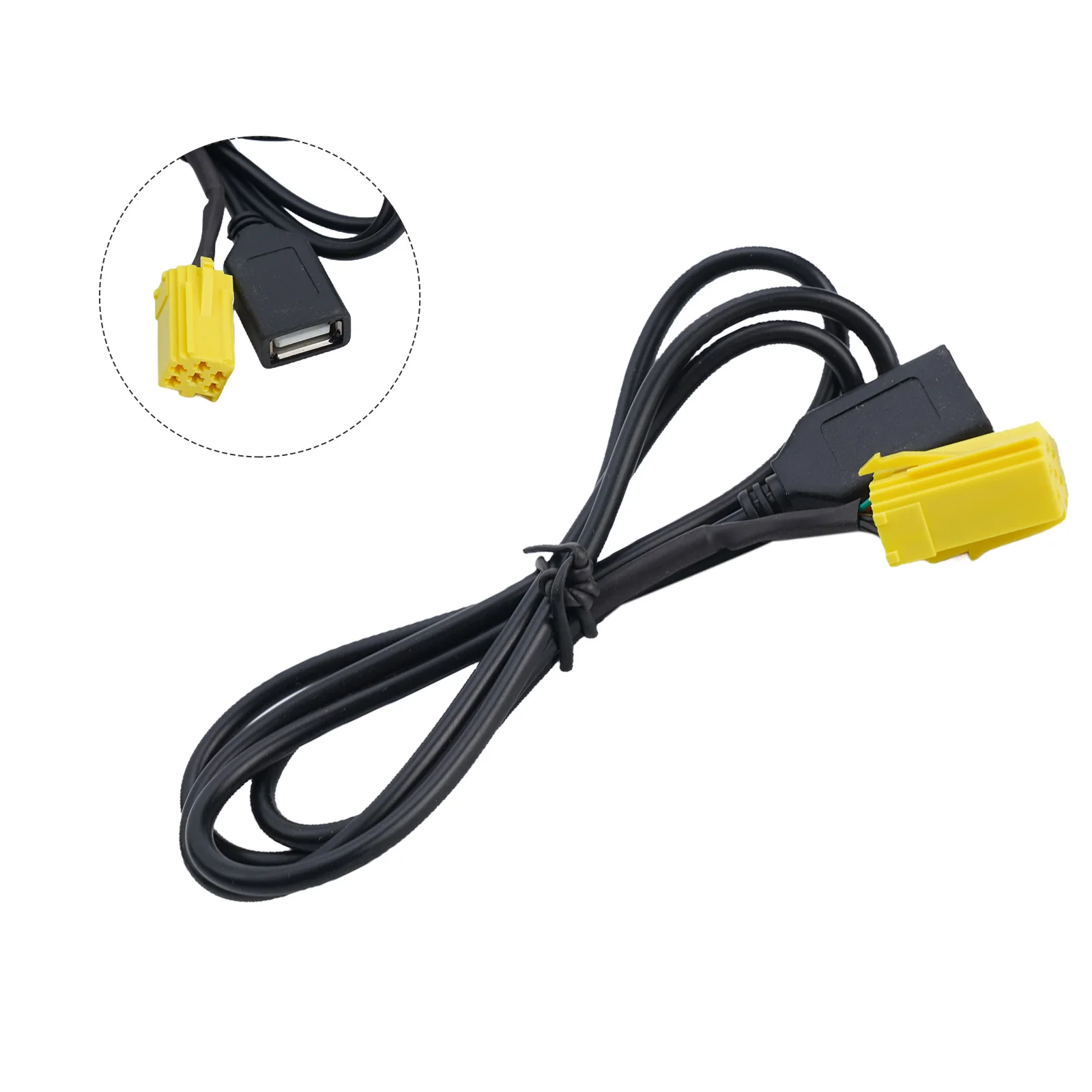 USB Compatible 6 Pin Car Radio Adapter Cable for Fiat Grande Punto 2007 Through 2024 ISO Mounting Location Compatible