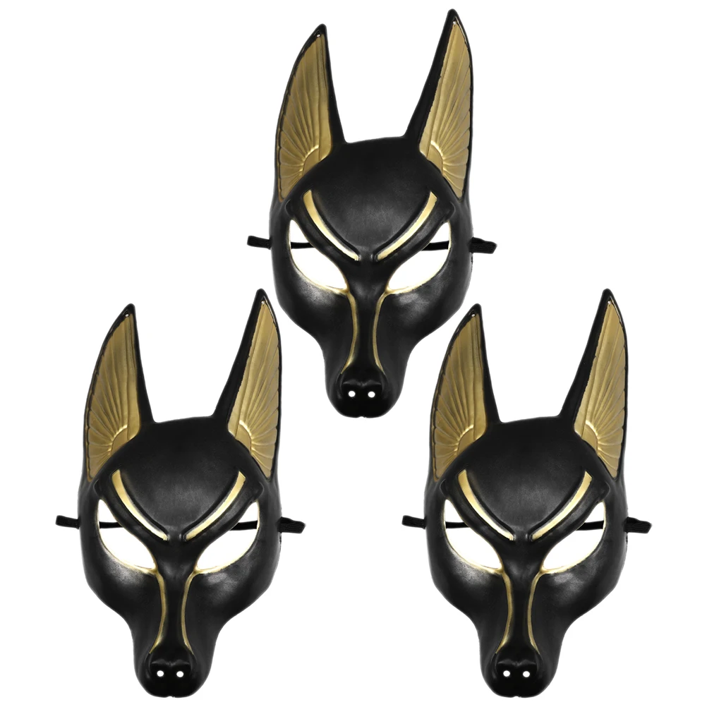 

3 Pcs Mask Costumes Masks Animal Halloween Makeup Adults Plastic Cosplay