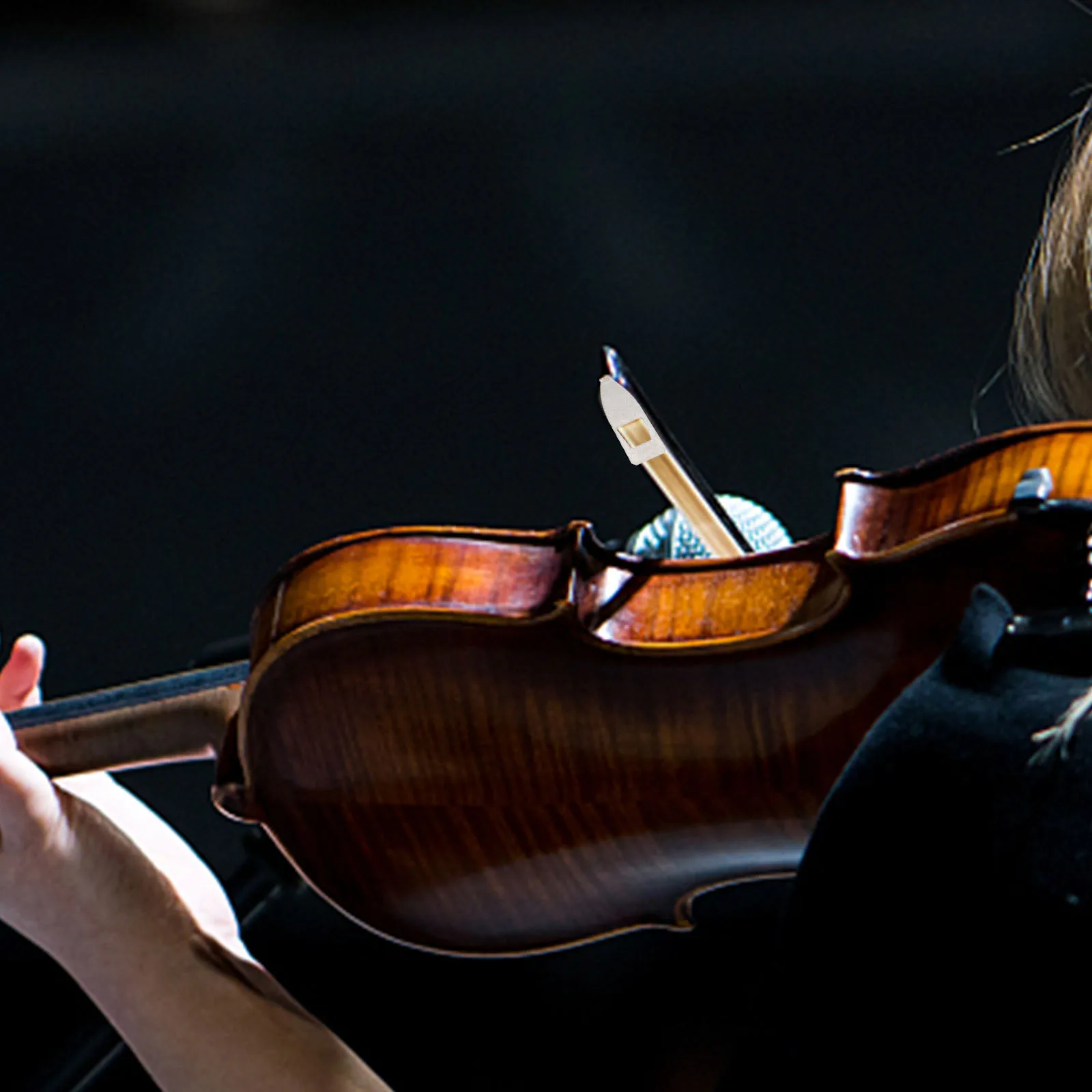 

2pcs Metal Bow Tips For Violin Bow Repair Durable Replacement Parts Smooth Wear-Resistant Stringed Instruments Accessories