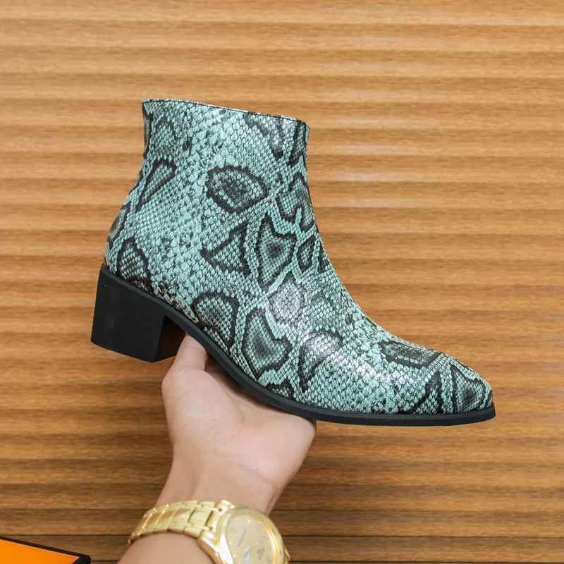 

Hot Selling Men's Chelsea Boots Europe High Top Pointed Formal Shoes Winter Business Short Boots Men's Western Cowboy Boots
