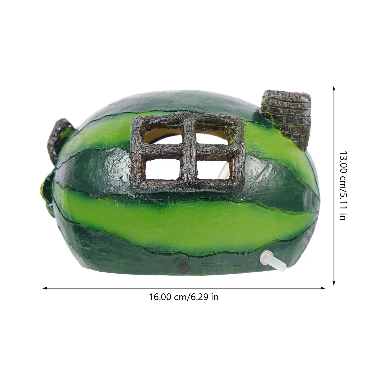 

Resin Aquarium House Watermelon Modeling Fish Tank Supplies Realistic Look Safe for DIY Hideout