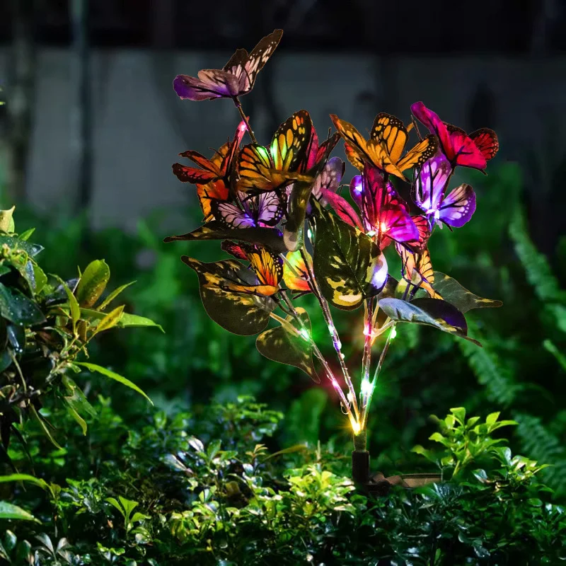 

Simulation Butterfly Solar Light Outdoor LED Lawn Lamp Camping Garden Summer Parterre Landscape Lighting Wedding Party Lights