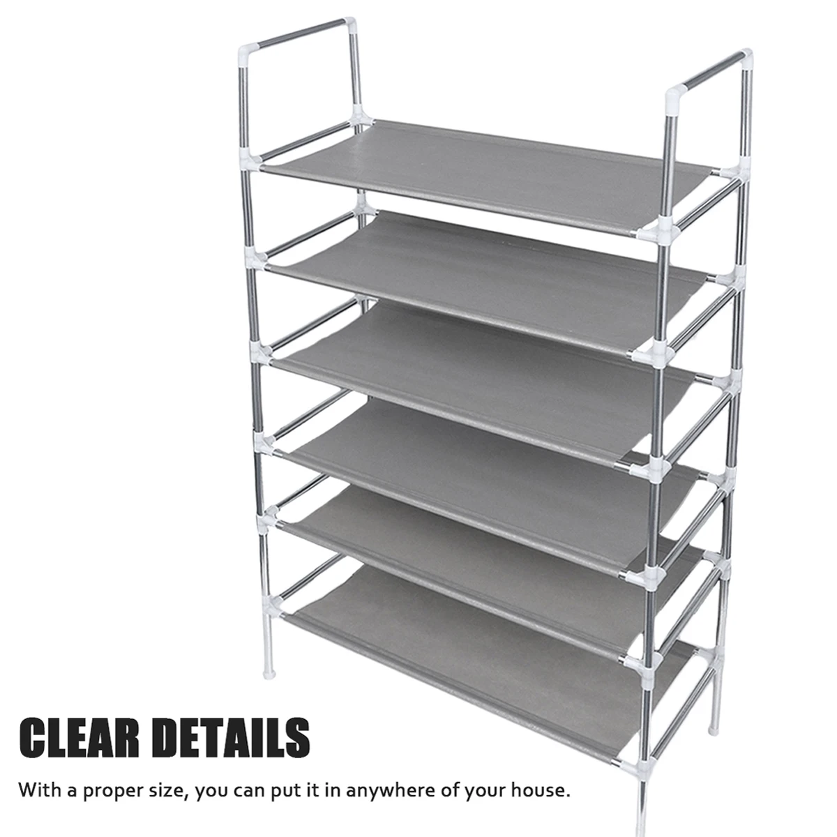 

Multilayer Shoe Rack Metal Home Shelf Assembly Cabinets Odorless Environment Friendly Storage Solution