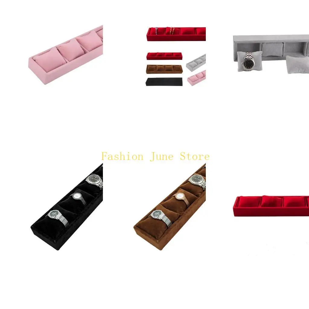 

N5KA Watch Display Box Bracelet Storage Holder with Pillow Tray Perfect for Watches