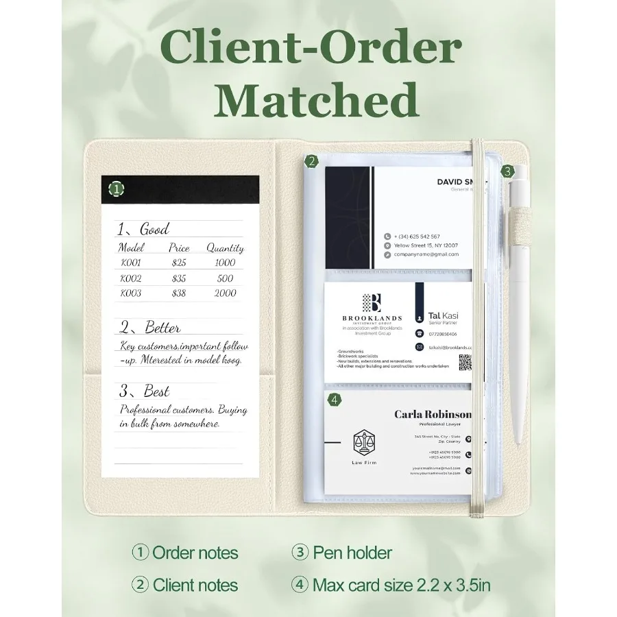 بطاقة الأعمال حامل كتب المنظم البيج زهرة الأزهار طباعة الكتب الجلدية الموثق يحمل 240 بطاقة بطاقة الهدايا الائتمان مع Stic #3