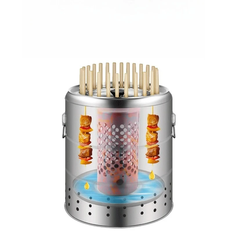 

High-End Smokeless Barbecue Home Outdoor Hanging Stove Charcoal Grill Indoor Stainless Steel Oven Kitchen Accessories