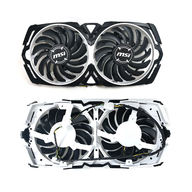 MSI RX 470 480 570 580 Armored Cooling Fan Original 87mm PLD09210S12HH  4-pin RX580 RX570 Graphics Card Heat Sink Set - AliExpress 7