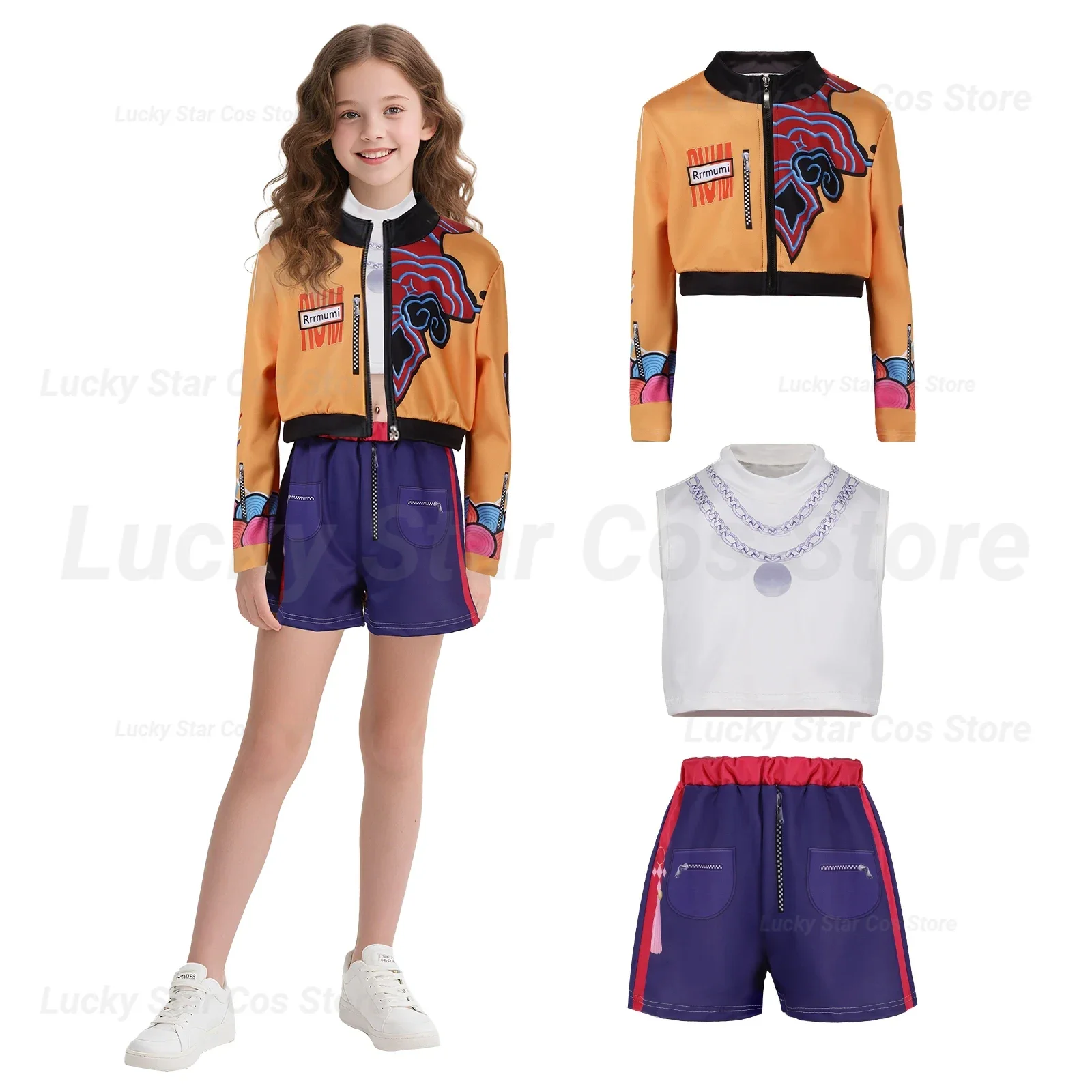 

K-Pop Demon Hunters Cosplay Costumes Girls Zoey Mira Rumi Fantasy Roleplay Outfits Kpop Halloween Carnival Party Suits