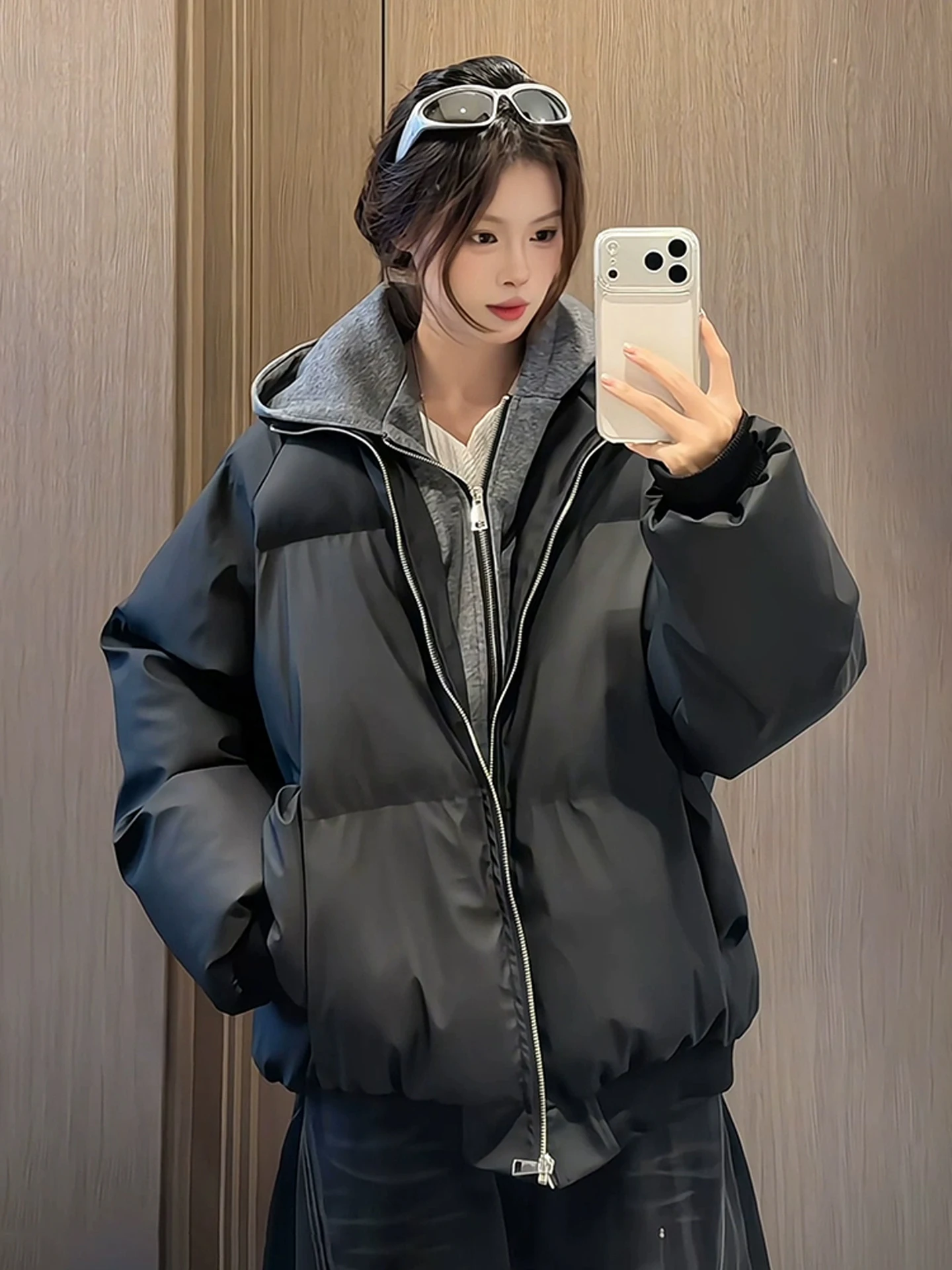 

Мужская зимняя утепленная куртка из искусственной кожи с капюшоном в американском стиле, модная верхняя одежда