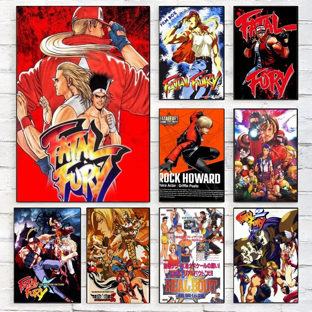 Fighting Game F-Fatal Fury Poster Minimalist Modern Wall Art — Perfect for High-End Bedrooms and Home Decor