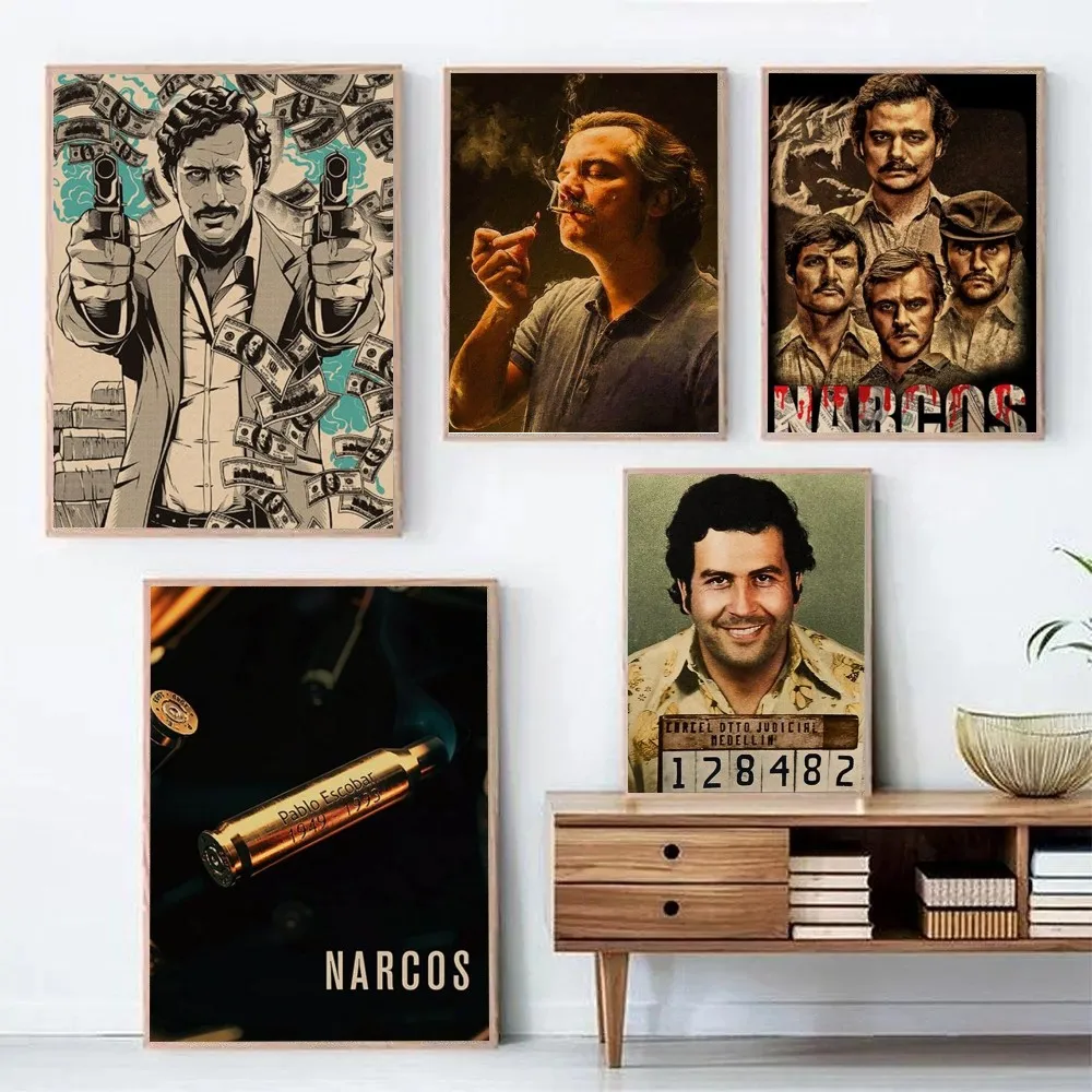 Steve Murphy Crime Season Narcos Vintage   Poster Paper Print Home Bedroom Entrance Bar Cafe Art Painting Decoration