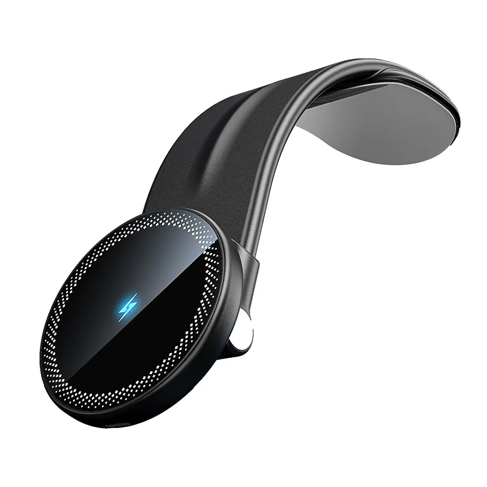 

Magnetic 15W wireless fast charging mobile phone holder, car center console navigation fixed bracket