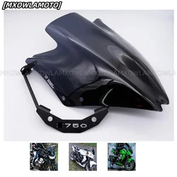 For Z750 2007 2008 2009 2010 2011 2012 NK Windshield Motorcycle Windshield Deflector Smoky Grey Exclusive LOGO