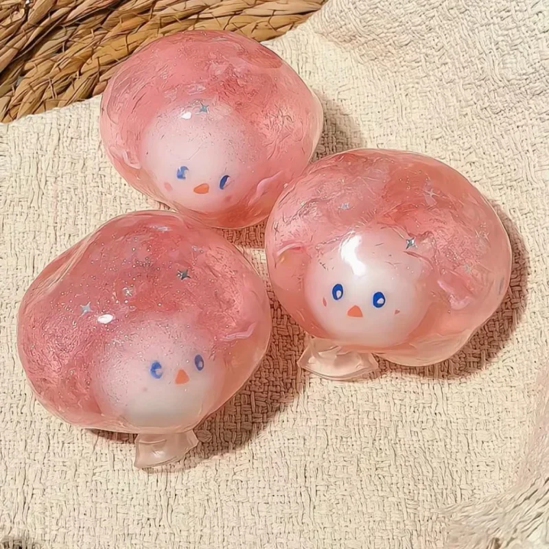 Knackige Wachs-Schäl-Bälle, Squishy-Stressbälle, Schneeball-Knack-Squishy-Tier, Weiches Gel-Fidget-Spielzeug mit Knacktextur für Erwachsene – Detail 4