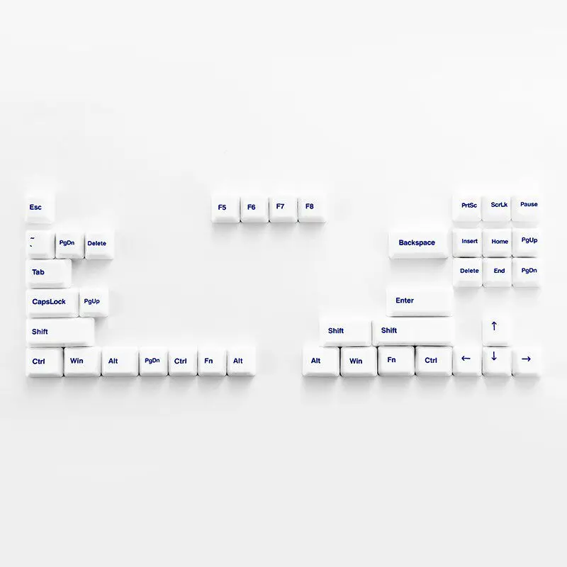 

Ceramic Keycap Set B Function Area White-Dark Blue Custom Keycaps for Mechanical Keyboard Magnetic Axis Artisan Key Caps PC Gift