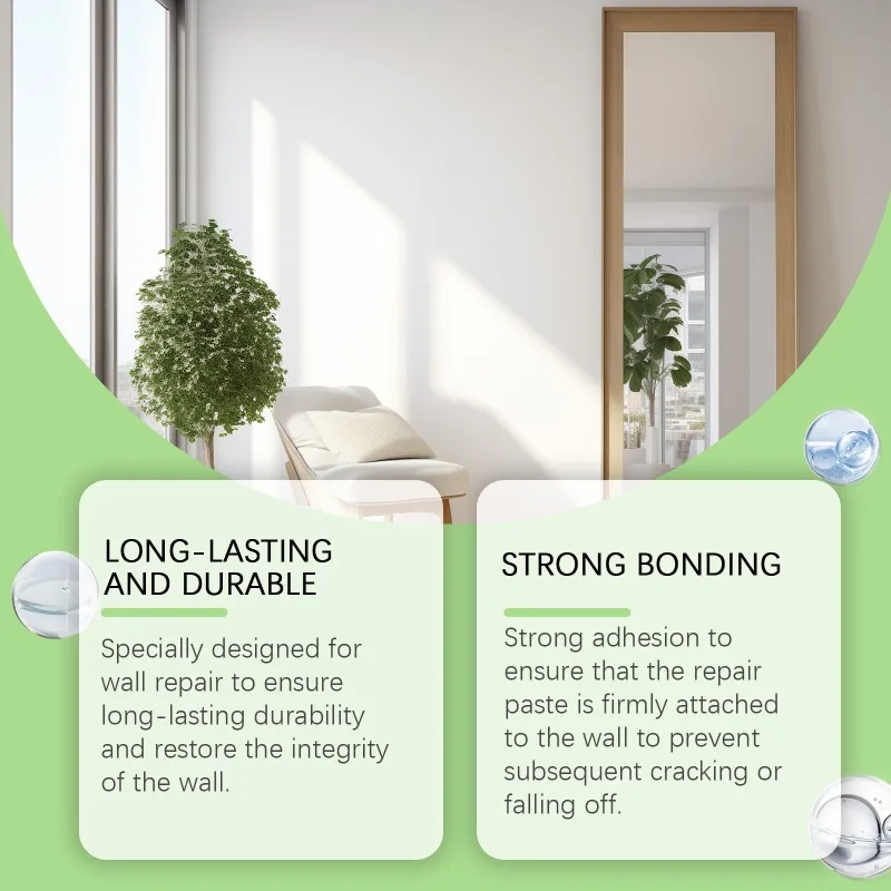 Wall Repair Paste, Wall Mending Cream for Wall Scratches, Dents, Cracks and Nail Holes, Indoor Drywall Surface Restoration