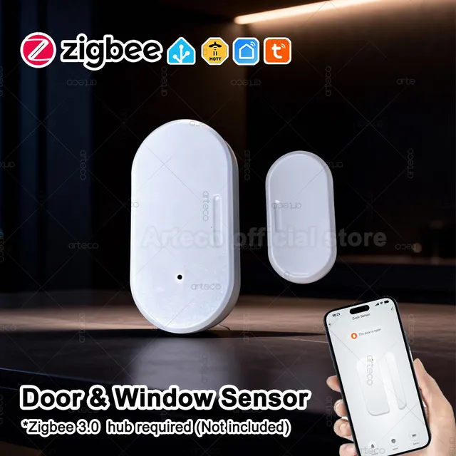 חיישן דלת וחלון ZigBee לאוטומציה ביתית