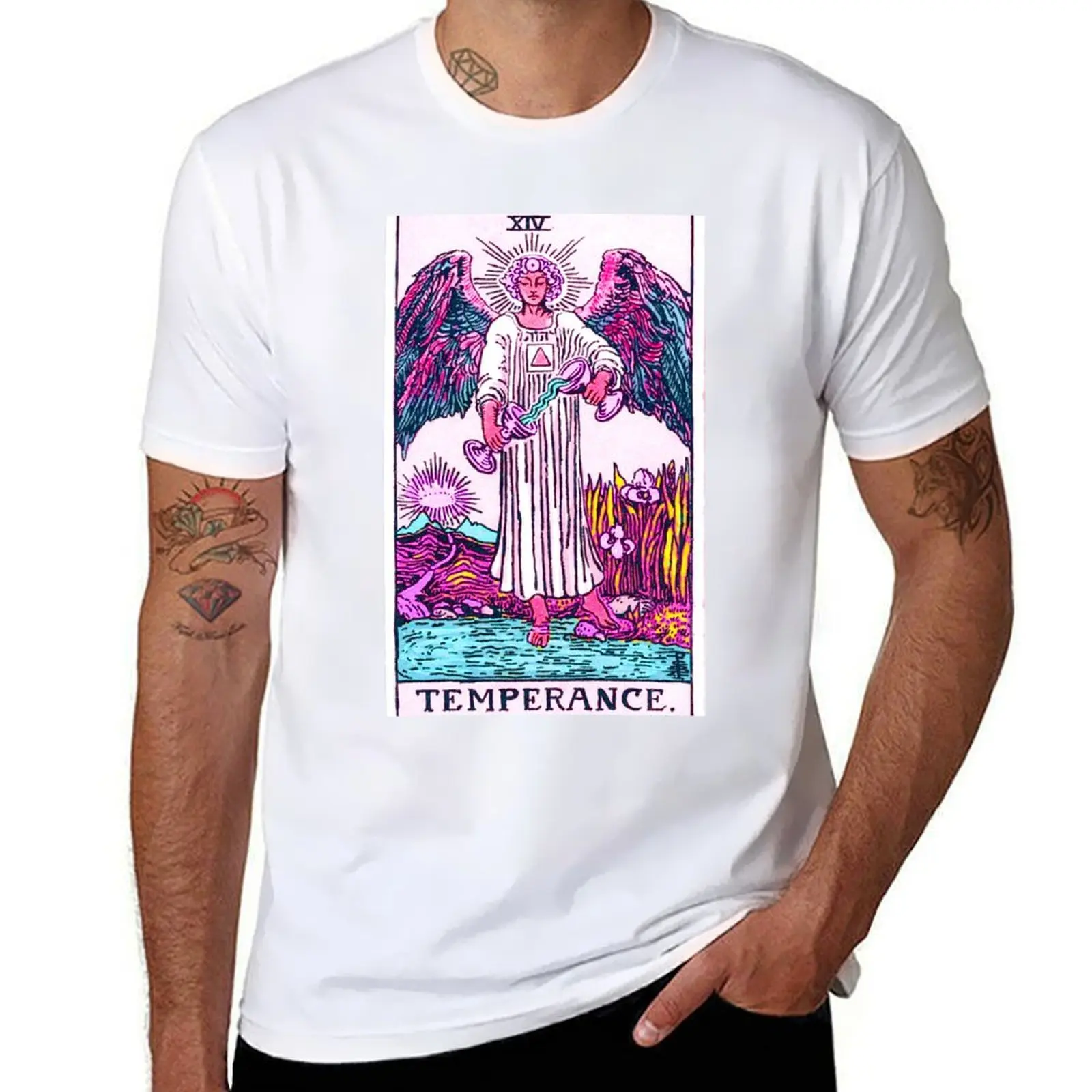 

t TWISTED shirt t man T-Shirt shirts for summer graphic Tarot Temperance tees man