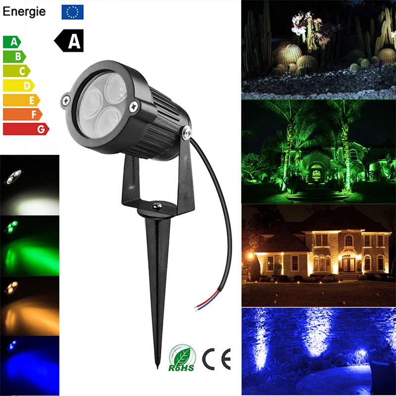 New COB Garden Lawn Light DC12V Outdoor LED Spike Lamps 3W 9W Path Landscape Waterproof IP65 Pathway Garden Yard Spotlight Bulbs