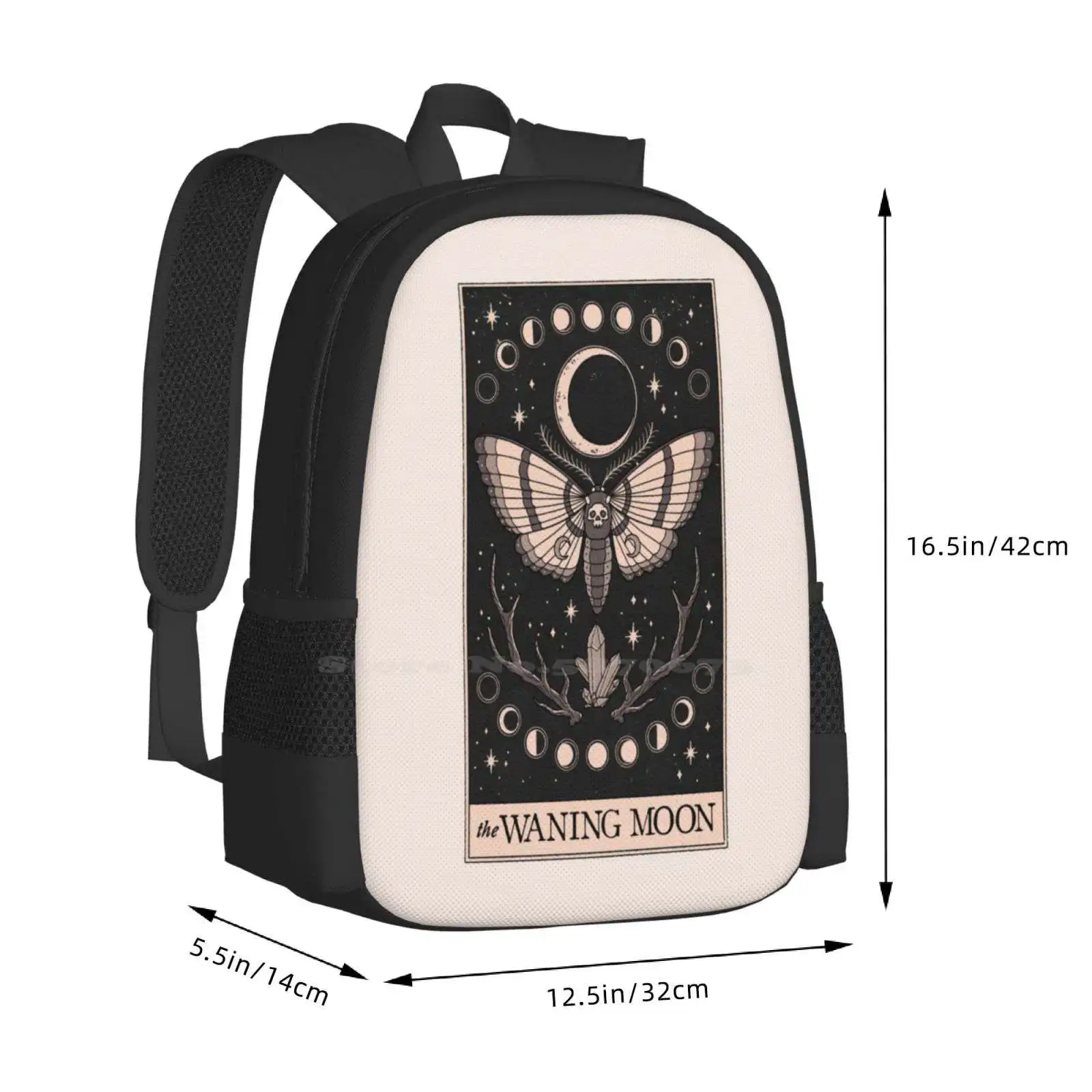 The Waning Moon Hot Sale Backpack Fashion Bags Magical Spell New Age Witchcraft Witches Yoga Pop Culture Typography Mystical