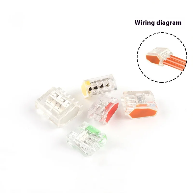 25/50/100PCS Mini Quick Conductor Wiring Connector Compact Wire Connector 2/3/4/5Pin Push-in Terminal Block AWG18-12