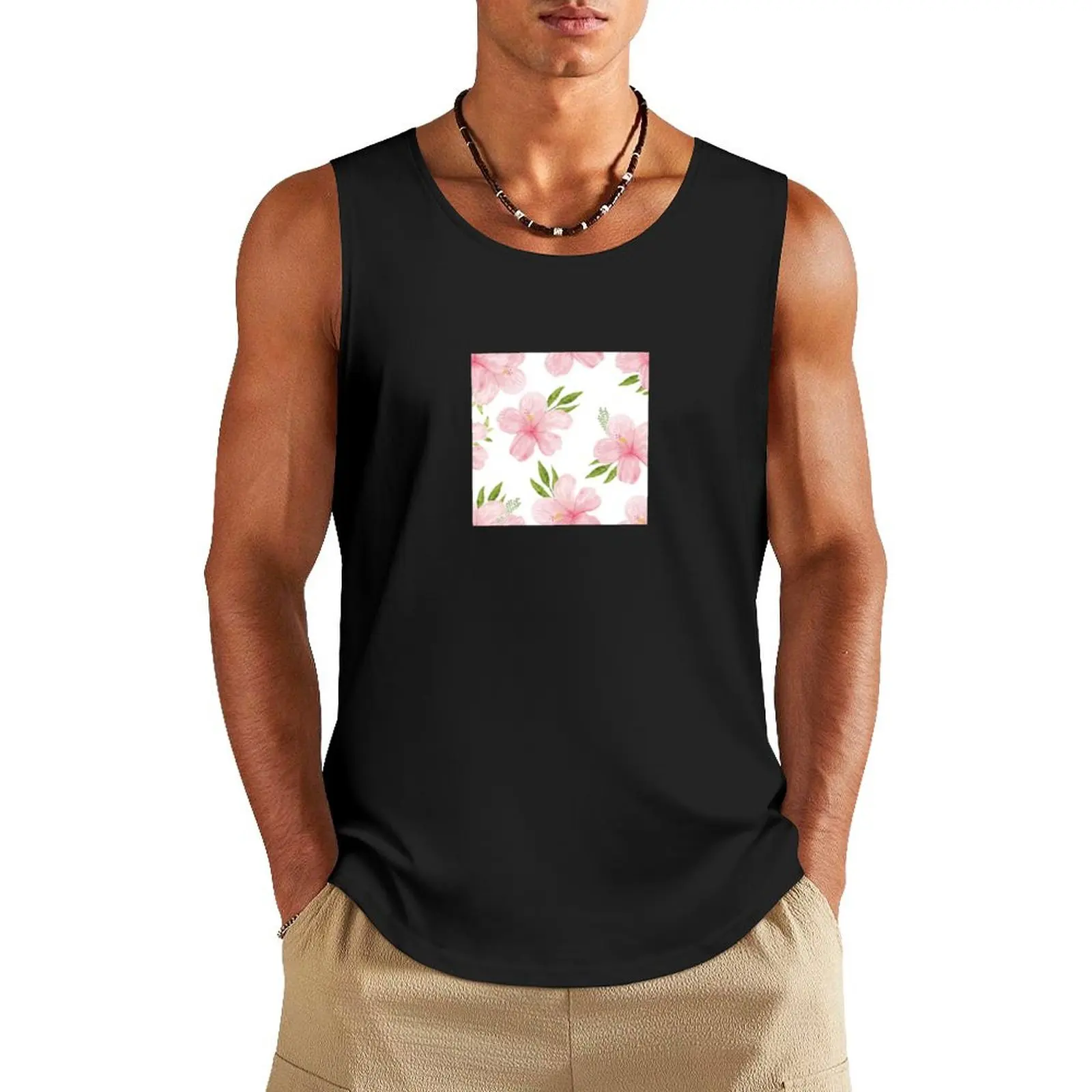 Flower Pattern - Floral 25 Tank Top gym clothes men Men's t-shirt