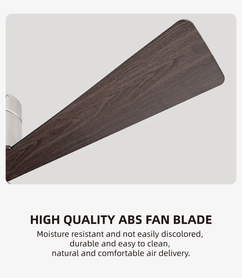Retro Ceiling Fan for Home – 52-Inch DC Motor, No Light, Remote Control — detail 19