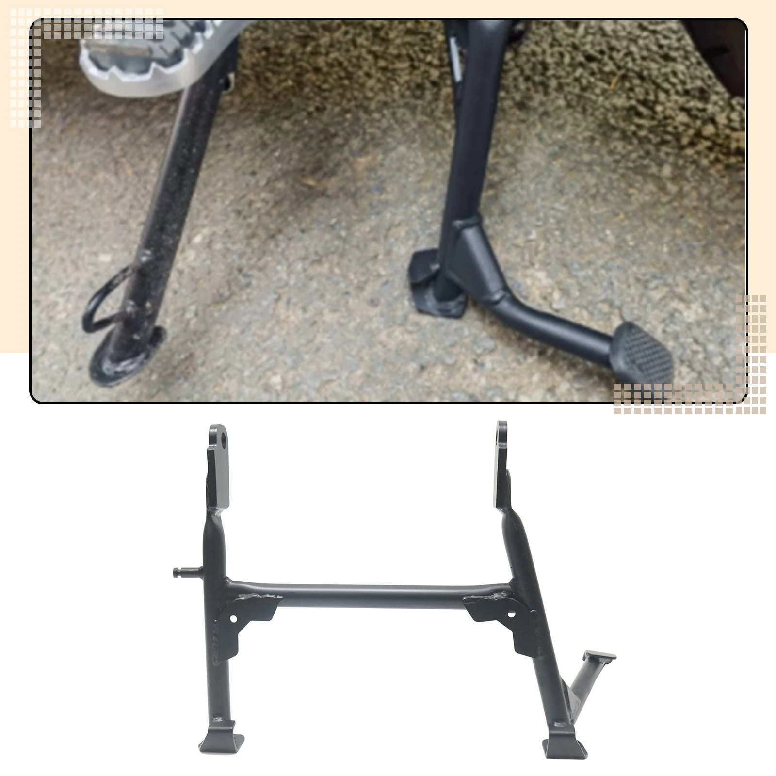 

For CFMOTO 700 MT 2025-2026 Middle Kickstand Center Parking Stand Large Foot Brackets Support Motorcycle Parts