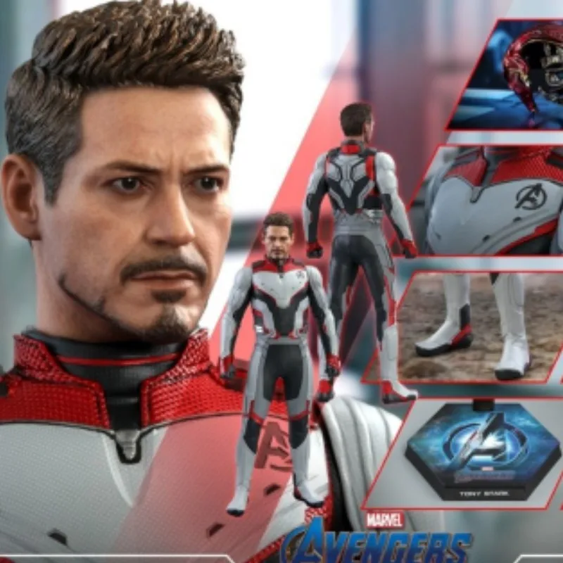 Anime Action Figures Original Hottoys Ht Mms537 1/6 Marvel Tony Stark Team Suit Avg4 Avengers Endgame Iron Man Model Toys Gift