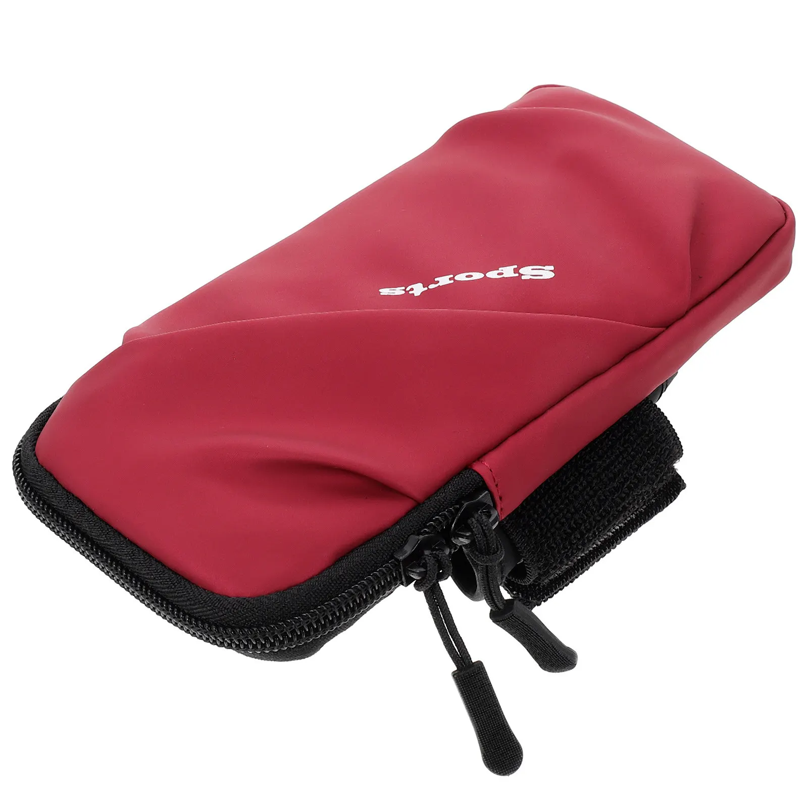 Cell Phone Armband Running Sports Arm Sleeve Breathable Elastic Phone Holder Double Zipper Arm Pouch for Workout Jogging