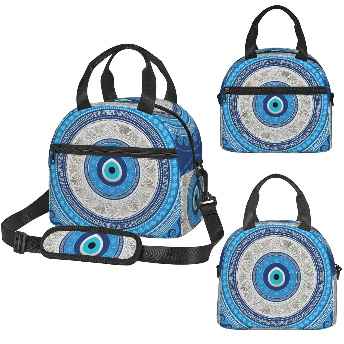 

Термосумка для обедов Greek Mati Mataki для женщин, офисная термосумка-холодильник, портативная сумка-тоут для ланчей