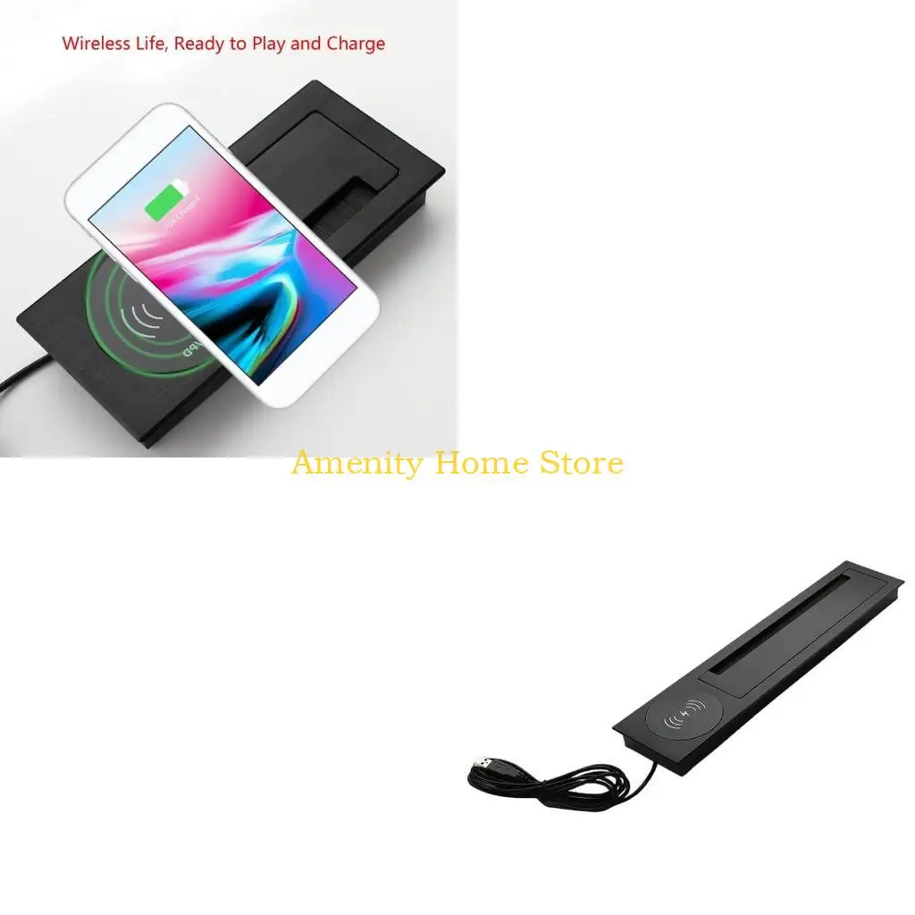 

F26C Desktop Cable Management Box Aluminum Alloy Cable Organizers Wireless