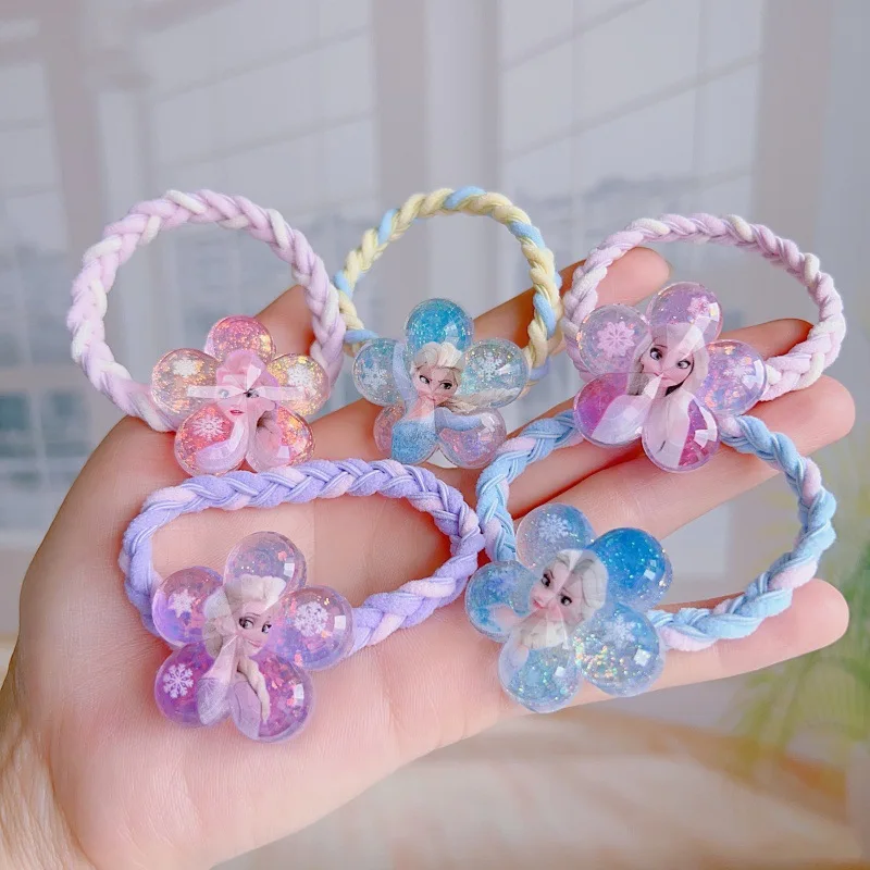 

Miniso большой замороженный цветок ручной вязки резинка милый головной убор петля для волос украшения для волос высокая эластичная веревка для волос женская