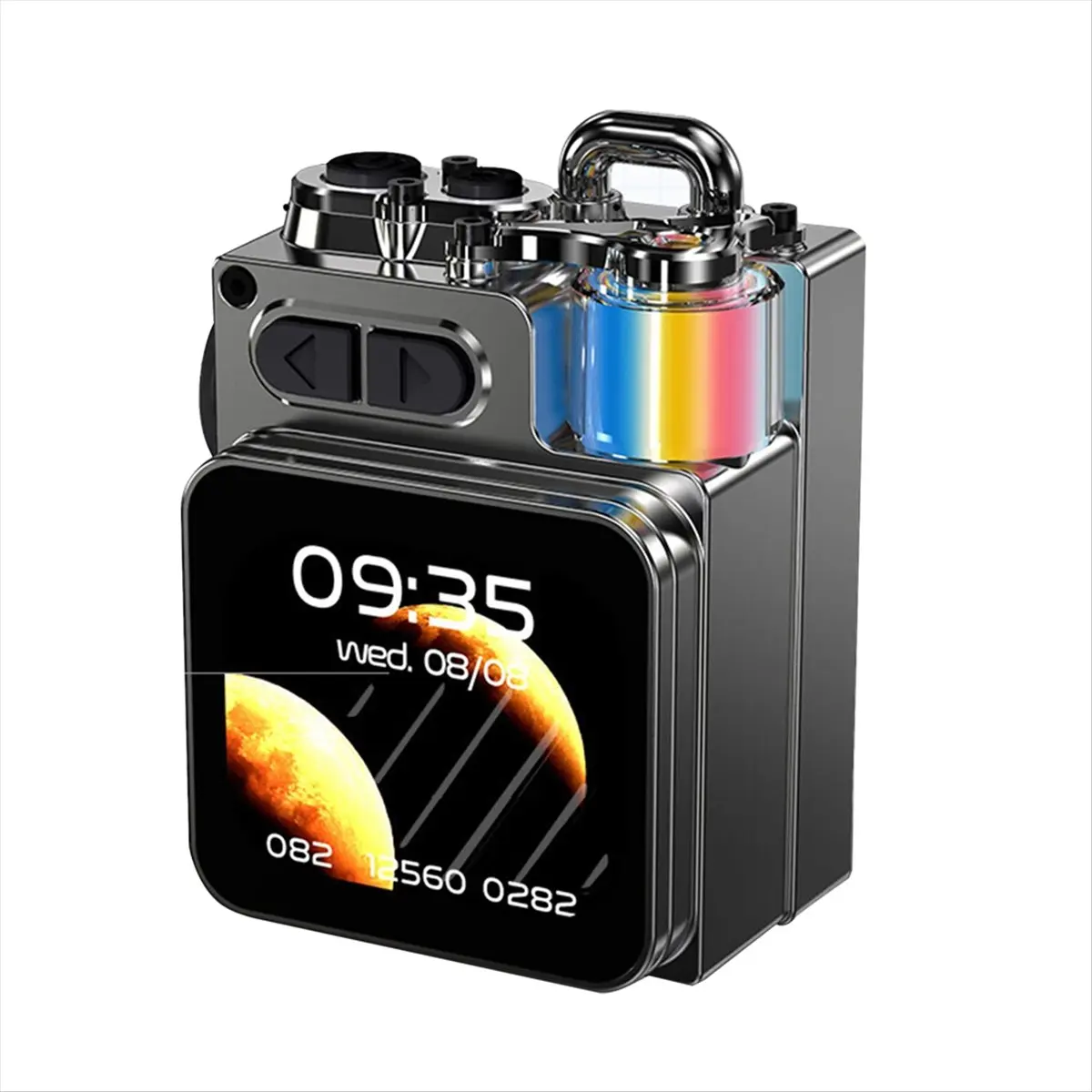 AS62 2pcs Bluetooth Speaker with LED Display RGB Lights Supports TF Card Calendar Weather Sync for Outdoor and Gaming