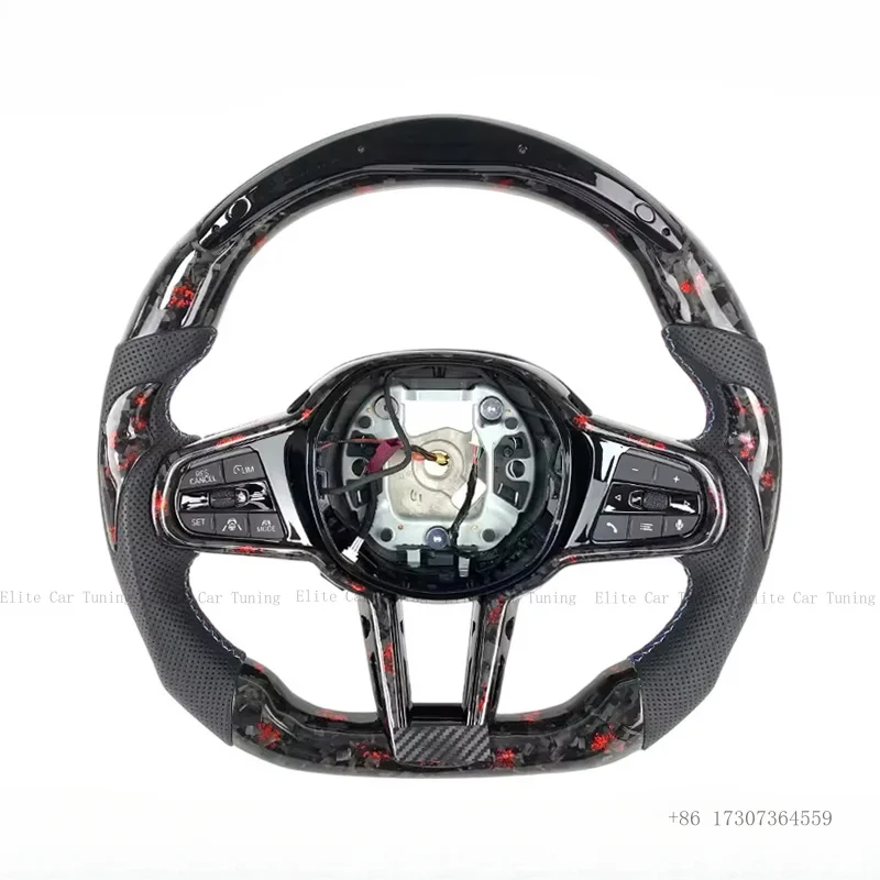 

LED M Sport Carbon Fiber Steering Wheel for BMW G01 G02 G05 G06 G07 G08 G18 G20 G21 G22 G24 F40 F44 G30 G38 G80