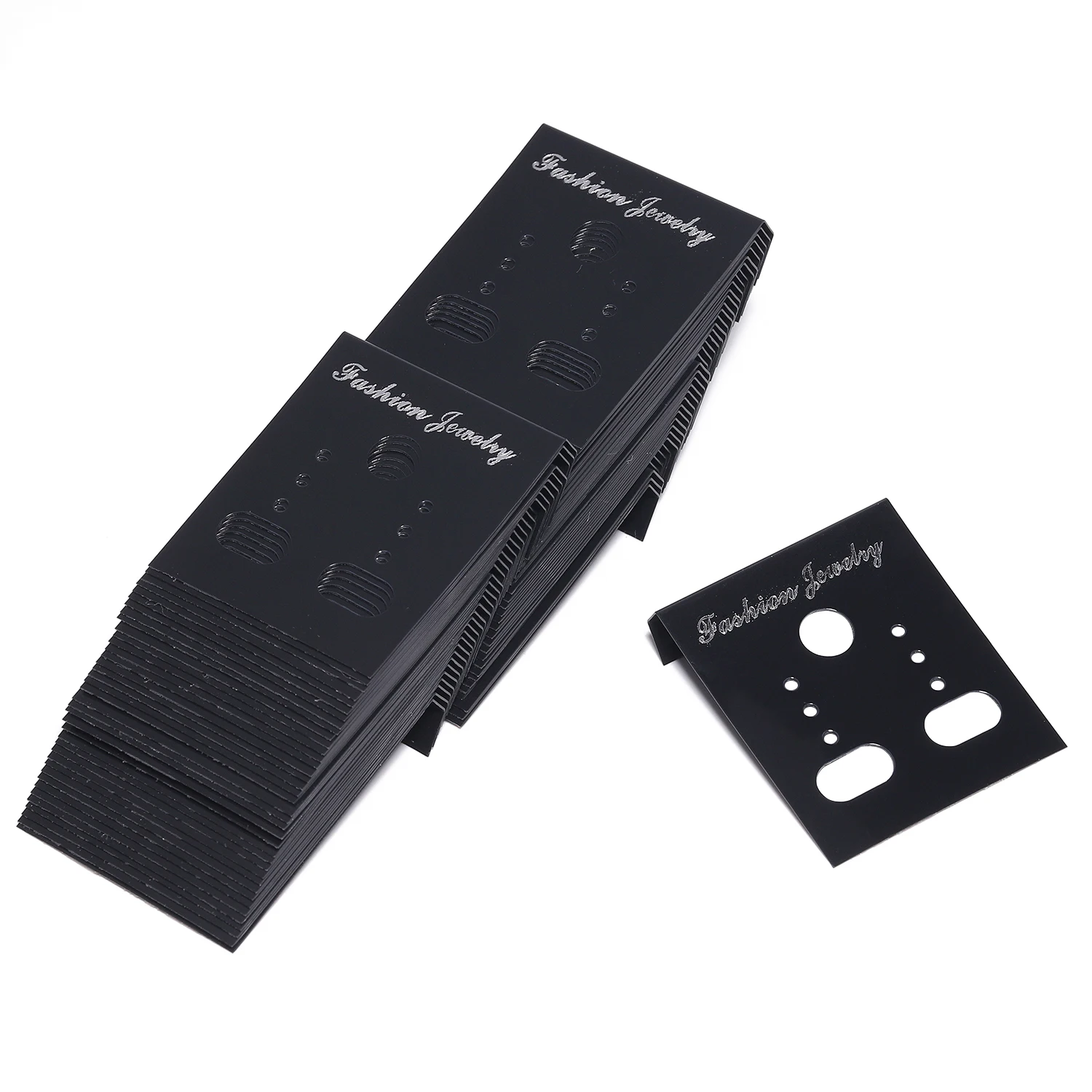 50/30pcs 3.5x3mm 5x3.5mm Earrings Necklaces Jewelry Plastic Display Cards Retail Price Tag Label Earring Stud Organizer Holder