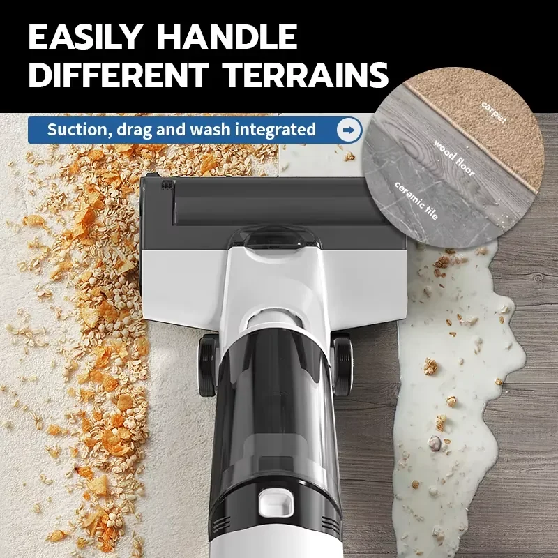 Clean OEM Manufacture Carpet Vacuum Cleaner with Mop Cordless Wireless Wet and Dry Floor Care Floor Washing Vacuum
