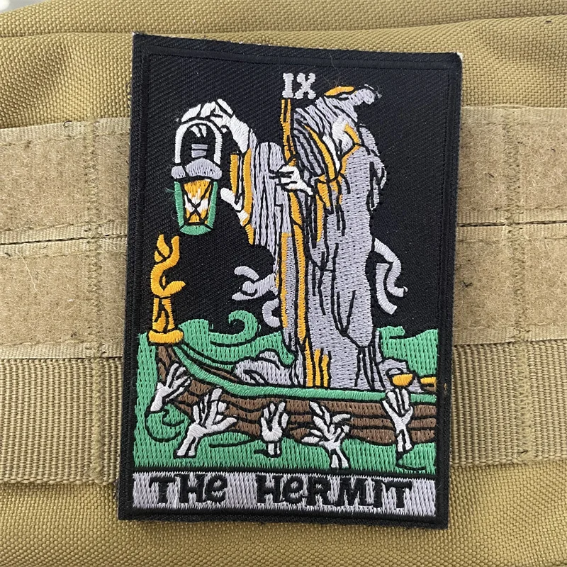 The Hermit Tactical Patches Ferry Man Purgatory Hell Embroidery Hook&Loop Patch Military Badge Armband Backpack Stickers