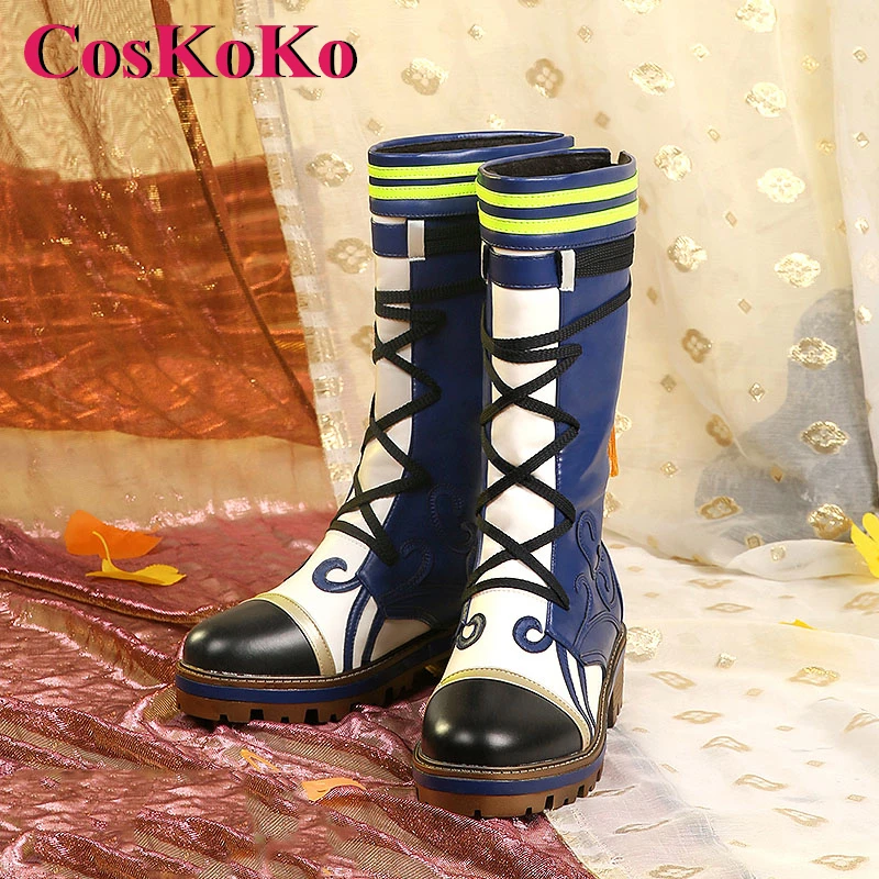 CosKoKo Tighnari/Alhaitham/Tartaglia Shoes Cosplay Game Genshin Impact Fashion Universal High Boots Party Role Play Accessories