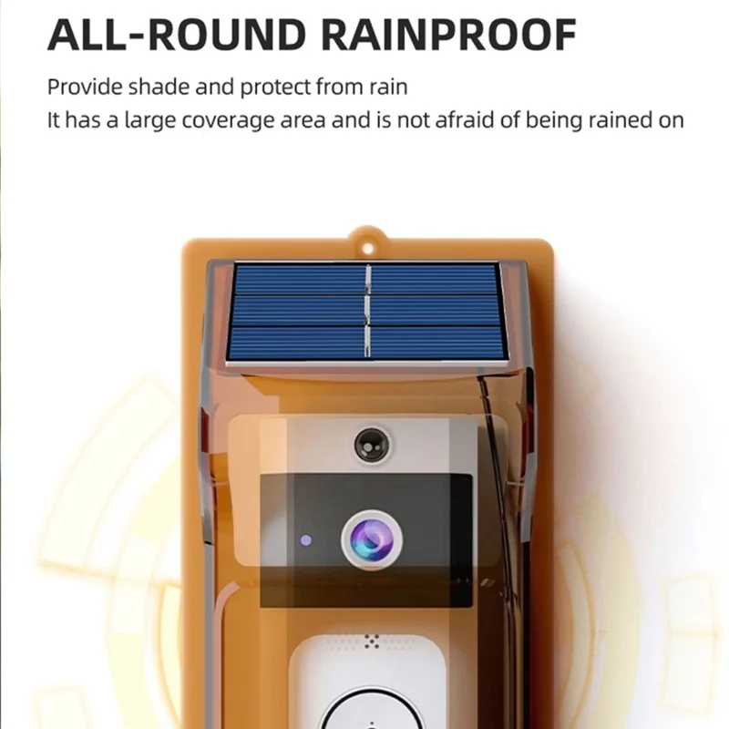 ABJO-Smart Home Security Solar Rain Cover Waterproof Wifi Door Bell Camera Color Intercom Video Doorbell Cover
