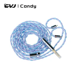 CVJ Candy high-specification HiFi durable silver plated earphone cable 400 cores 1.25 length 3.5/4.4 0.78mm for Bidong Nightelf