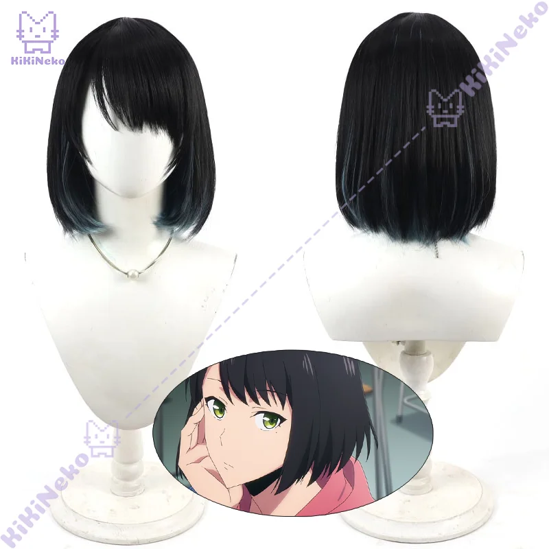 

Anime Han Song Yi Cosplay Wig Black Short Hair For Comicon Party Adult Women Men
