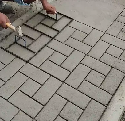 1pcs Concrete Stamped Mold for Garden Courtyards Anti-Slip Pavement Construction Steel Material