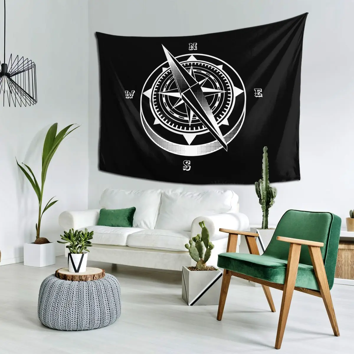 

Морской компас Капитан Якорь Лодка Гобелен Настенный Эстетический домашний декор Гобелены для гостиной Спальня