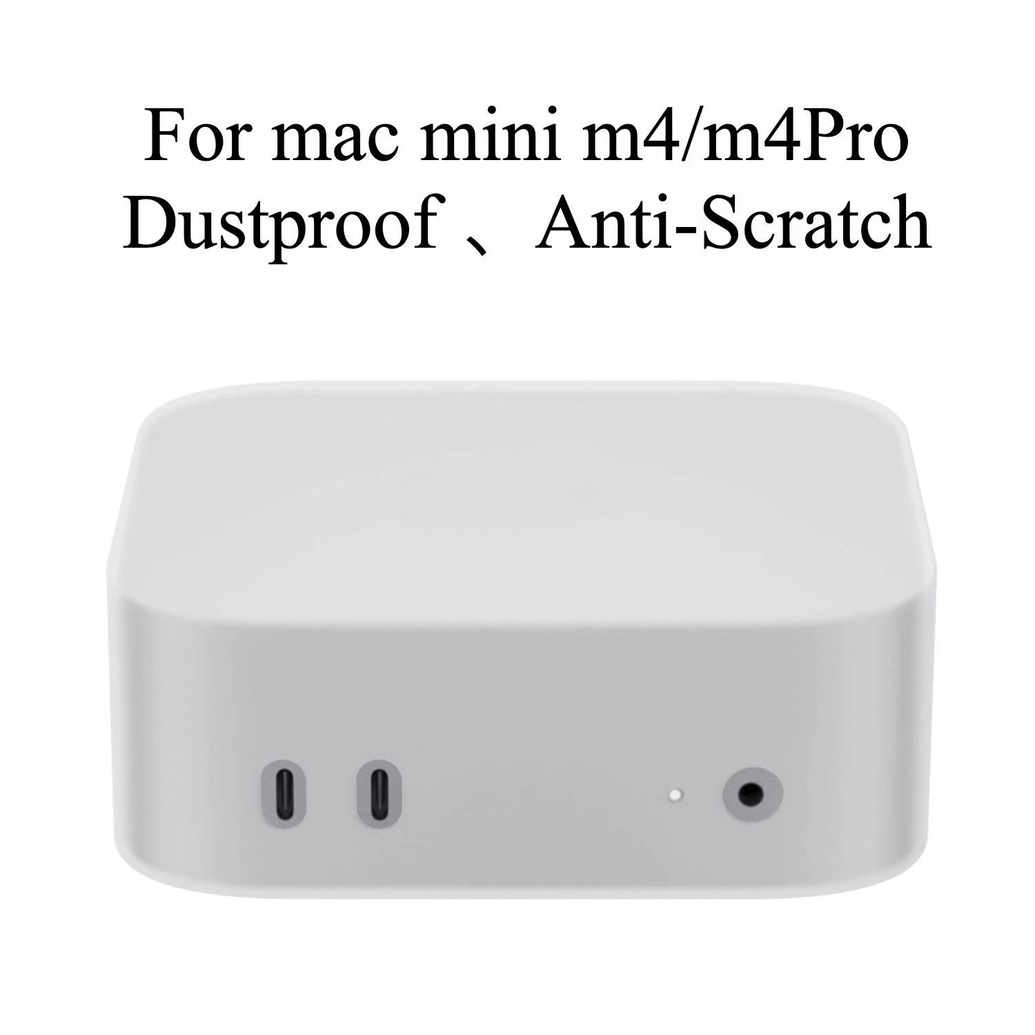 

2024 New Mac Mini M4/M4Pro TPU Dustproof Protective Case Cover - Anti-Scratch Computer Host Sleeve for M4 Series Mini Desktop