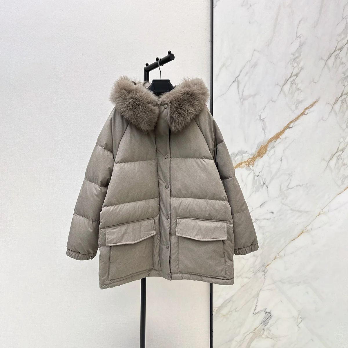 2026 high-quality women's mid to long loose and thick workwear style winter warm cotton clothing--26819100