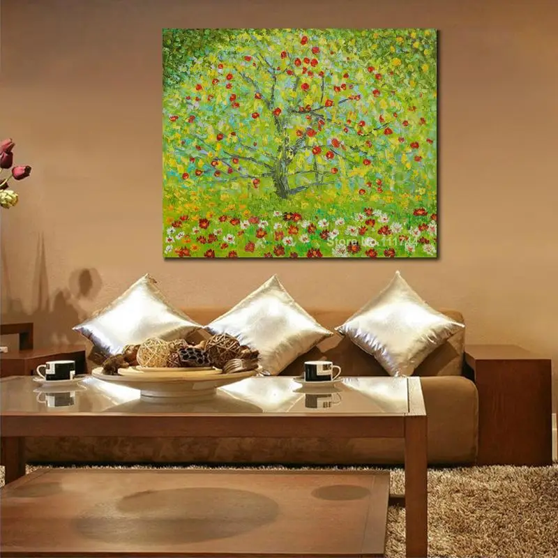 

The Apple Tree Gustav Klimt Landscape Paintings Living Room Decor Handmade High Quality