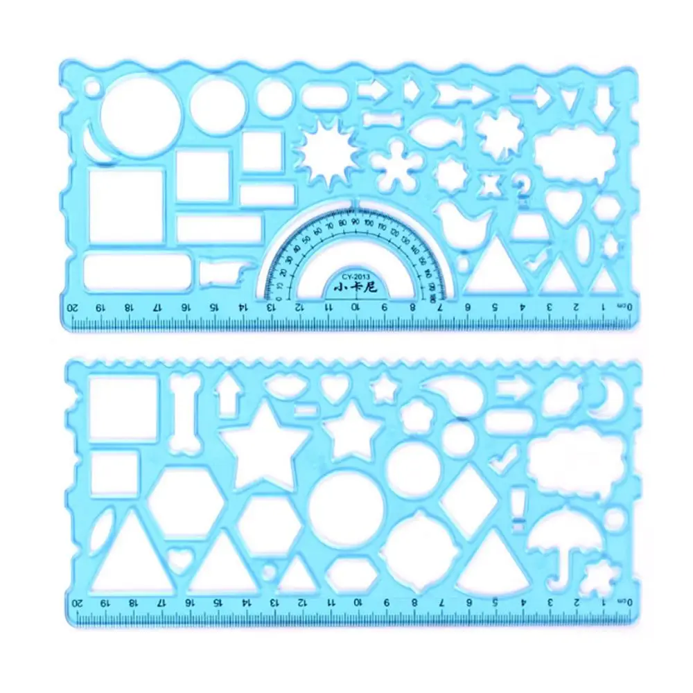 Office Measuring Tool Geometric Function Template Rulers Drawing Ruler Mathematical Geometry Wavy Line Ruler Drafting Supplies