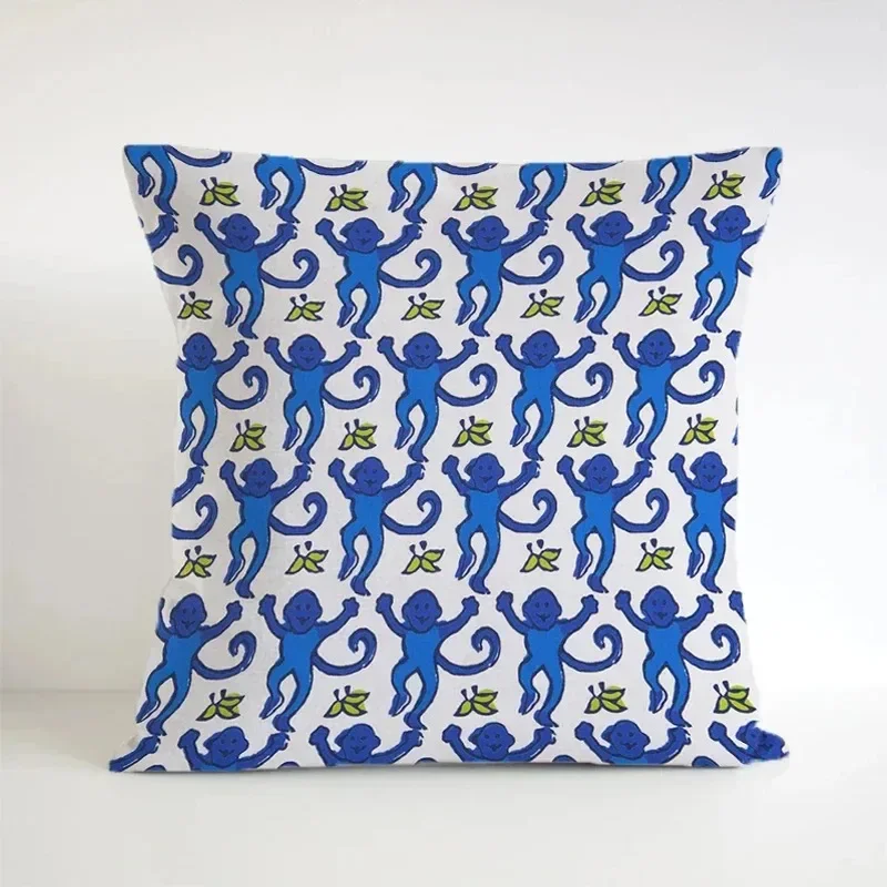 Funda de almohada con patrón de mono abstracto para oficina, sala de estar, hogar, adornos de coche