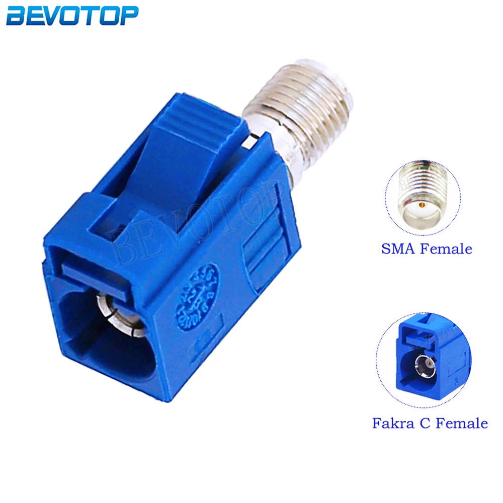 

2PCS/Lot SMA to Fakra Adapter SMA Female to Fakra Code C Female Jack Connector Straight High-Quality 50 Ohm RF Adaptor